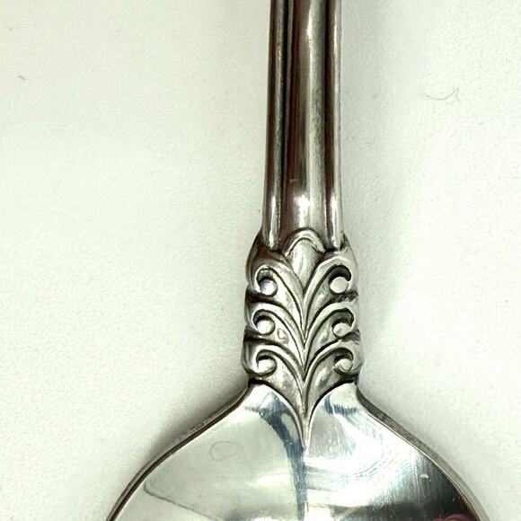Voisin (Stainless)by CONTINENTAL SILVER Lot of 9 Teaspoons Floral MCM 6 3/8 inch - Picture 5 of 7